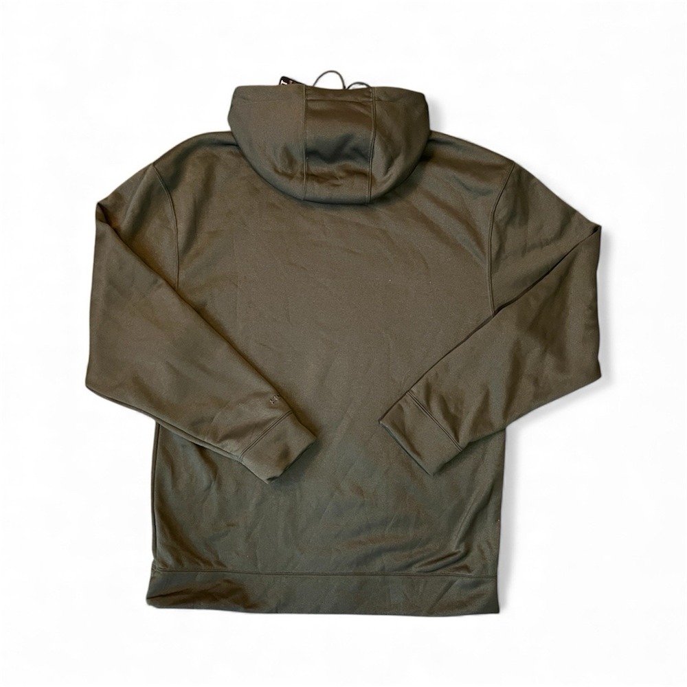 Under Armour Olive Green Hoodie with Orange Logo - Picture 2 of 8